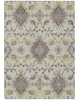 LOOMLAN Rugs Vespera Ivory Washable Indoor-Outdoor Rug