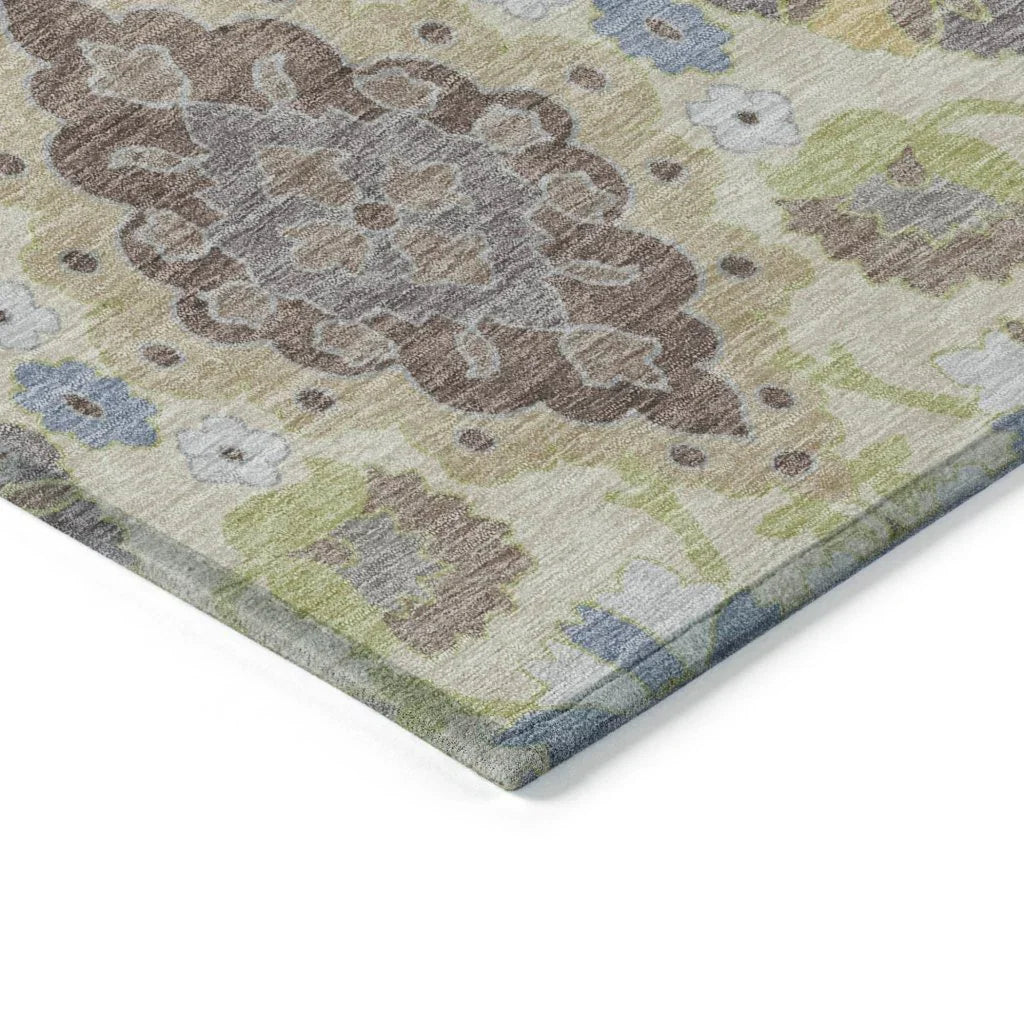 LOOMLAN Rugs Vespera Ivory Washable Indoor-Outdoor Rug