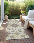LOOMLAN Rugs Vespera Ivory Washable Indoor-Outdoor Rug