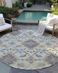 LOOMLAN Rugs Vespera Ivory Washable Indoor-Outdoor Rug