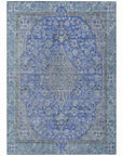 LOOMLAN Rugs Vexira Blue Washable Indoor-Outdoor Rug