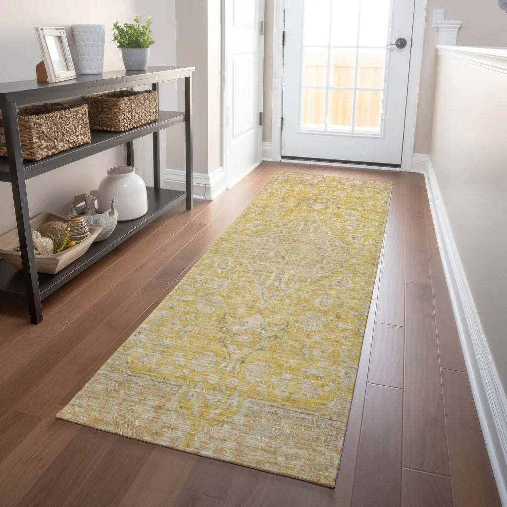 LOOMLAN Rugs Vexira Wheat Washable Indoor-Outdoor Rug
