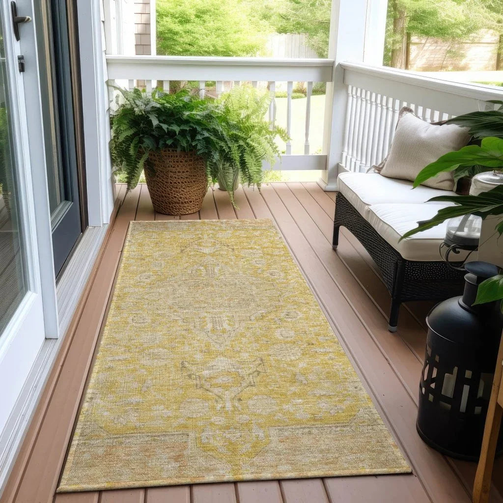 LOOMLAN Rugs Vexira Wheat Washable Indoor-Outdoor Rug
