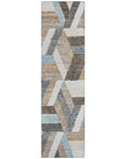 LOOMLAN Rugs Viella Brown Washable Indoor-Outdoor Rug