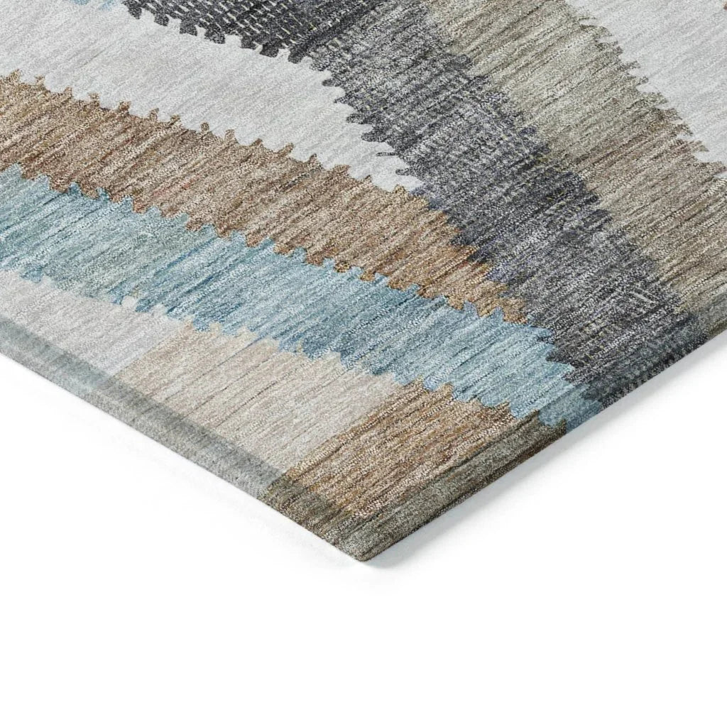 LOOMLAN Rugs Viella Brown Washable Indoor-Outdoor Rug