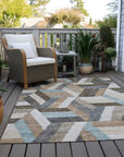LOOMLAN Rugs Viella Brown Washable Indoor-Outdoor Rug