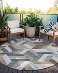 LOOMLAN Rugs Viella Brown Washable Indoor-Outdoor Rug