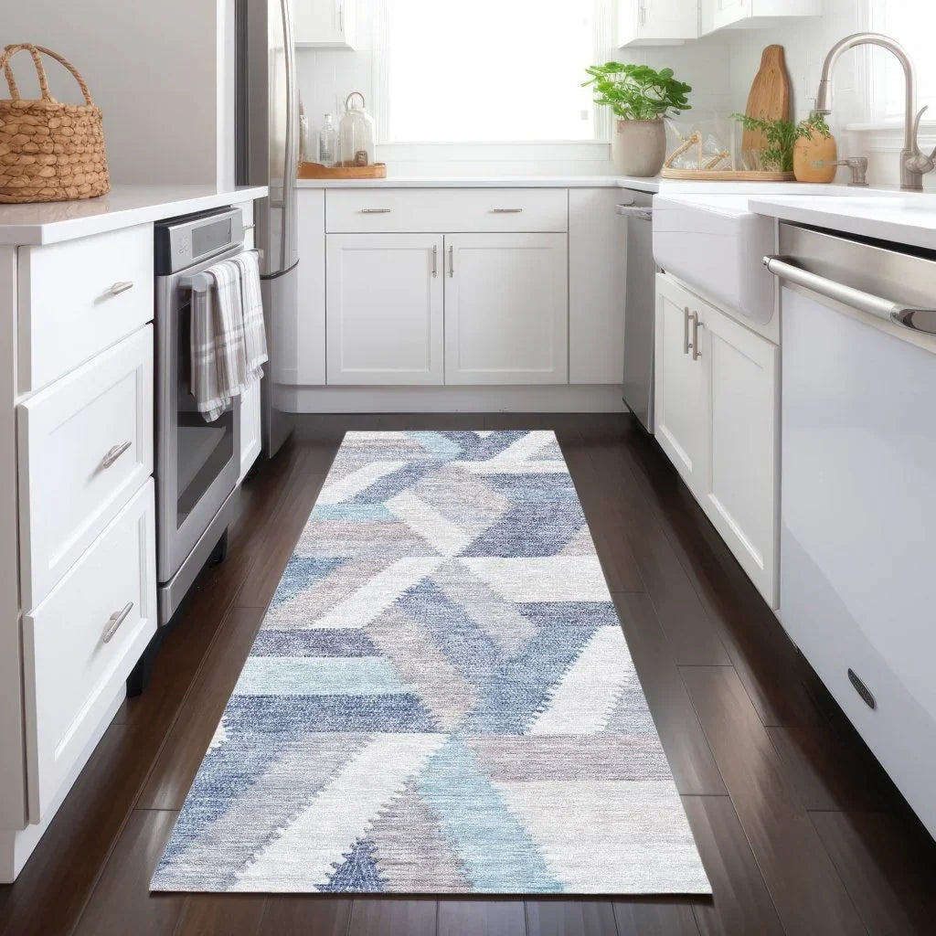 LOOMLAN Rugs Viella Denim Washable Indoor-Outdoor Rug
