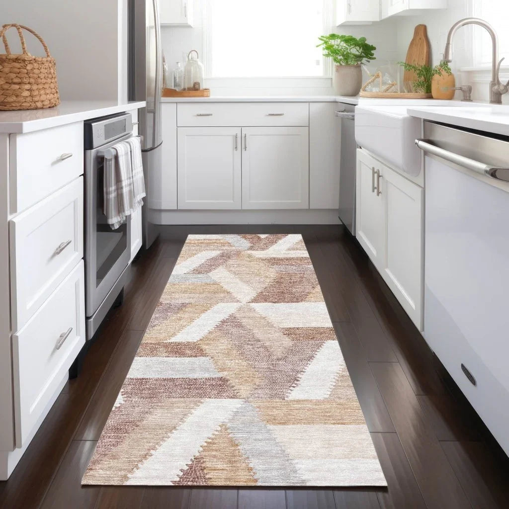 LOOMLAN Rugs Viella Orange Washable Indoor-Outdoor Rug