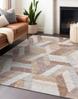 LOOMLAN Rugs Viella Orange Washable Indoor-Outdoor Rug