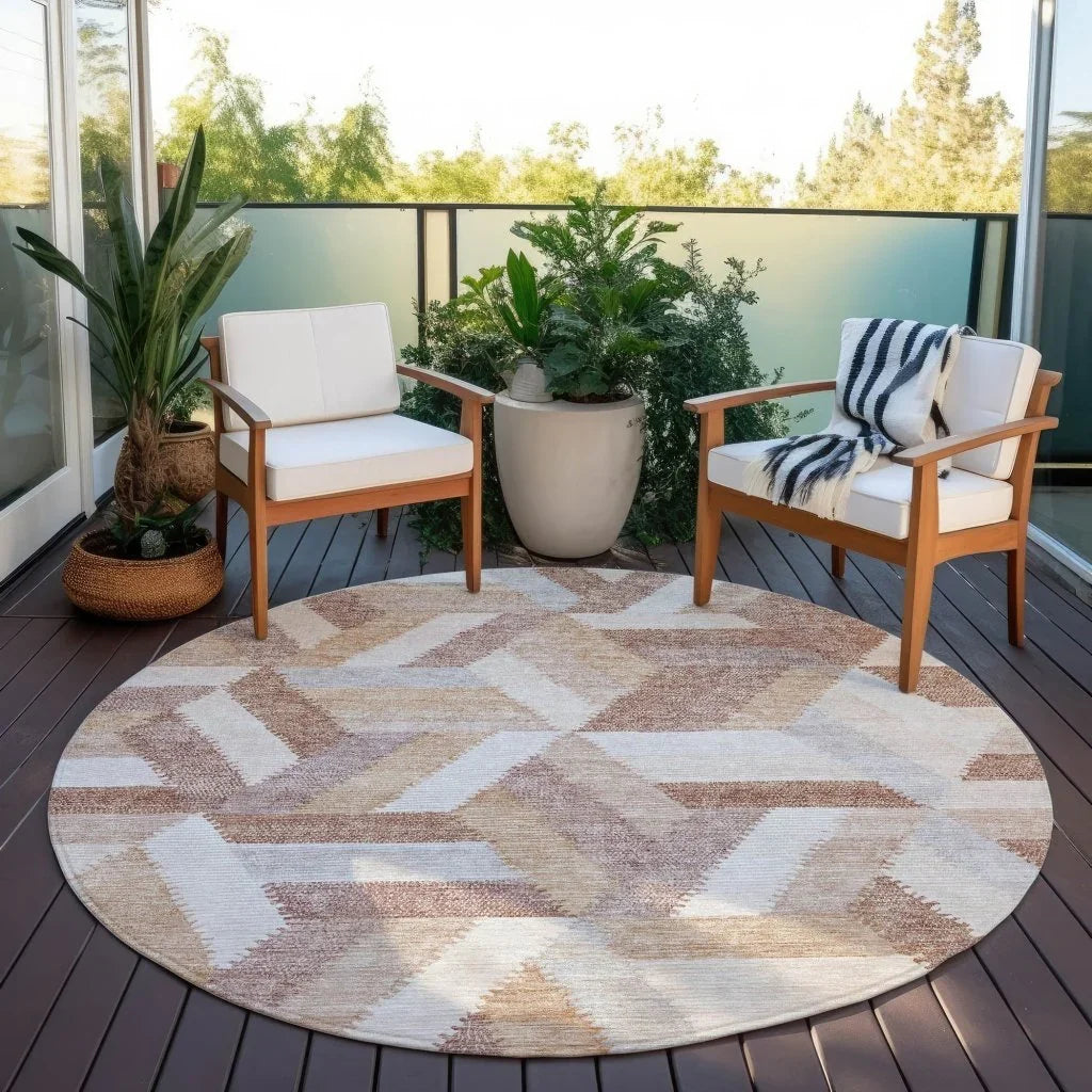 LOOMLAN Rugs Viella Orange Washable Indoor-Outdoor Rug