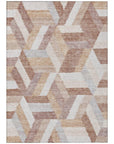 LOOMLAN Rugs Viella Orange Washable Indoor-Outdoor Rug