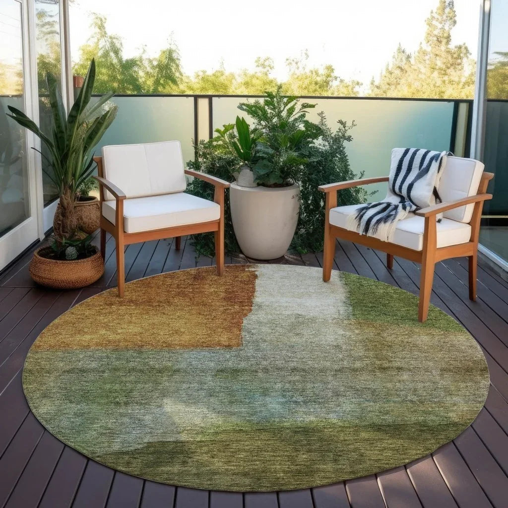 LOOMLAN Rugs Vienna Green Washable Indoor-Outdoor Rug