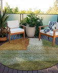 LOOMLAN Rugs Vienna Green Washable Indoor-Outdoor Rug