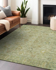 LOOMLAN Rugs Vilnius Green Washable Indoor-Outdoor Rug