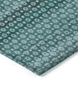 LOOMLAN Rugs Violina Teal Washable Indoor-Outdoor Rug