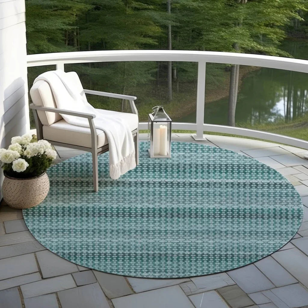LOOMLAN Rugs Violina Teal Washable Indoor-Outdoor Rug