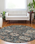 LOOMLAN Rugs Vionith Brown Washable Indoor-Outdoor Rug