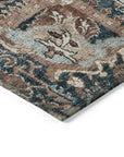 LOOMLAN Rugs Vionith Brown Washable Indoor-Outdoor Rug
