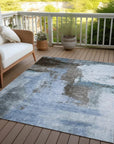 LOOMLAN Rugs Vionna Blue Washable Indoor-Outdoor Rug
