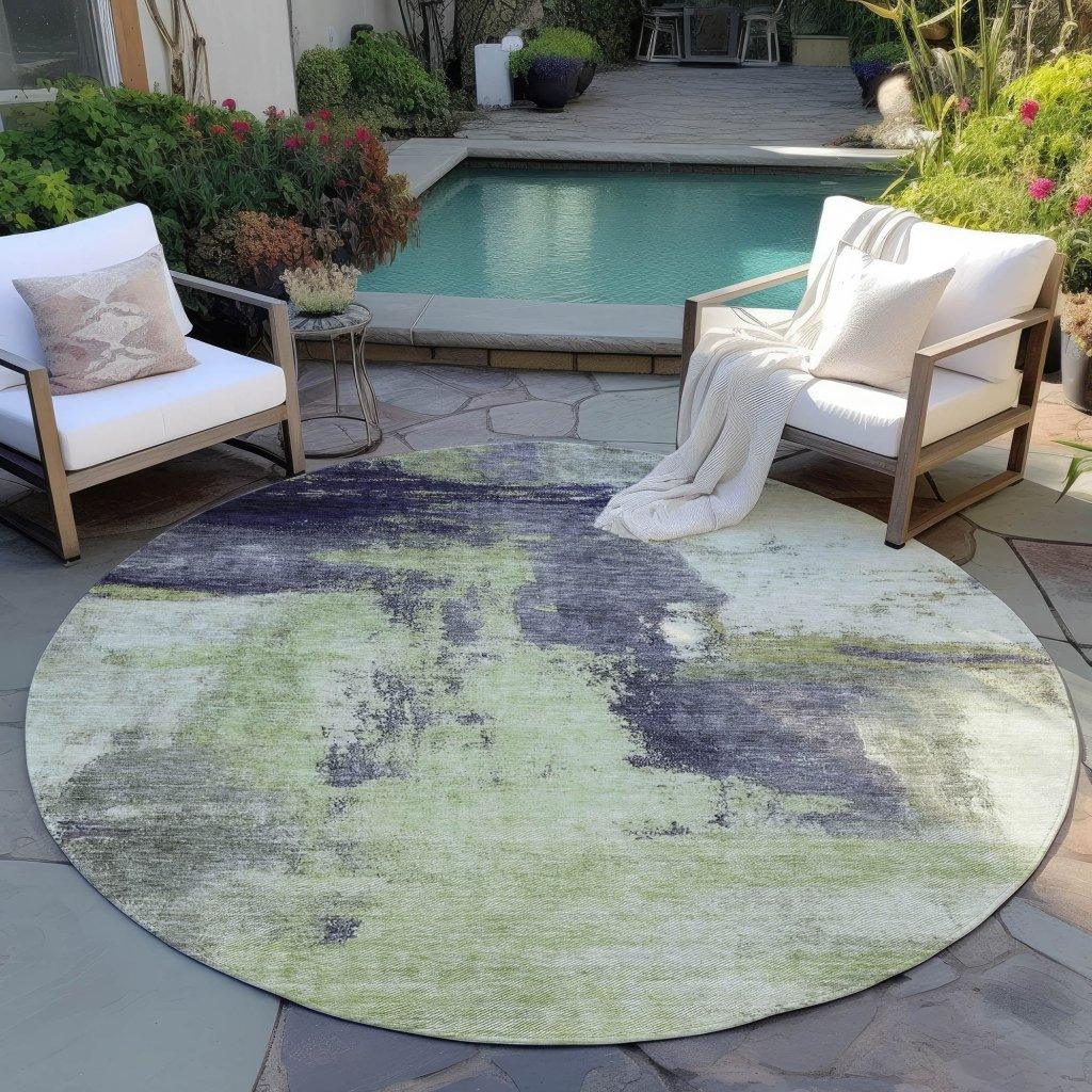 LOOMLAN Rugs Vionna Fern Washable Indoor-Outdoor Rug
