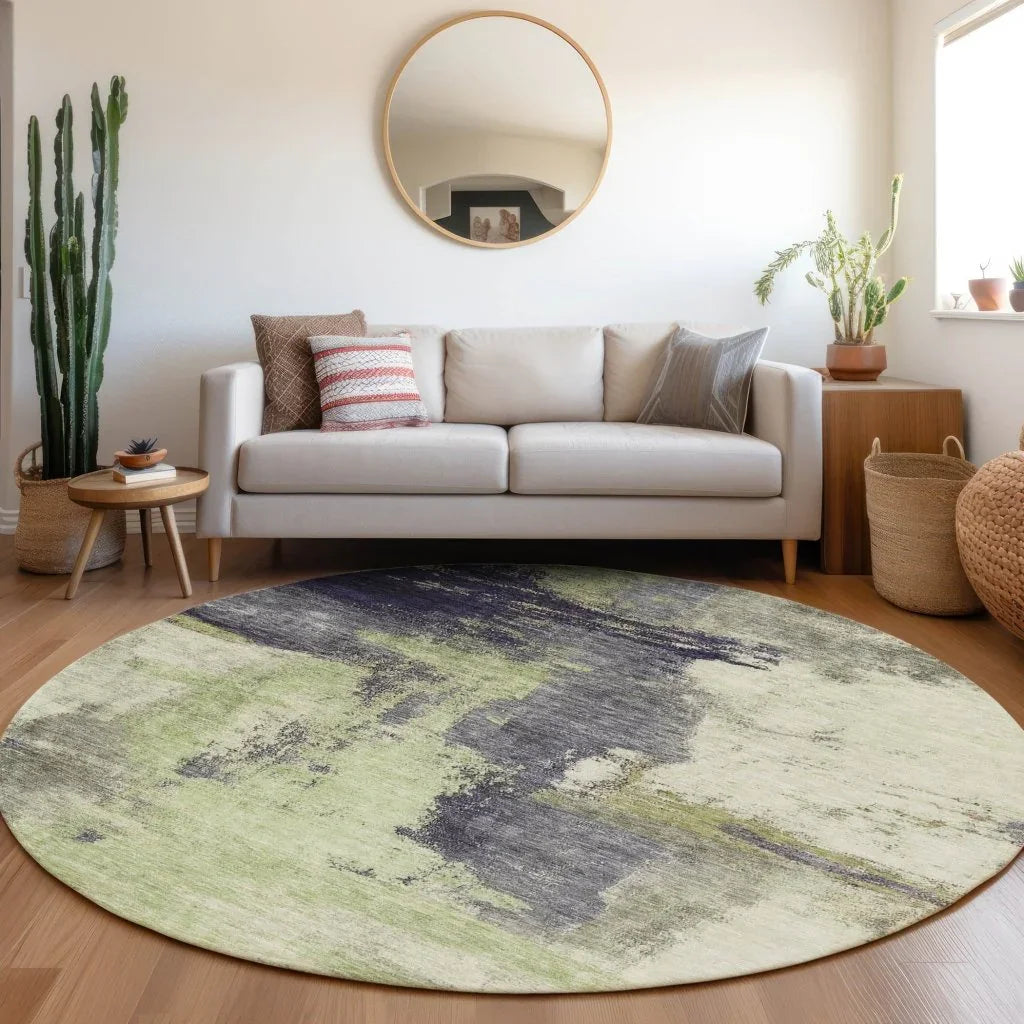 LOOMLAN Rugs Vionna Fern Washable Indoor-Outdoor Rug