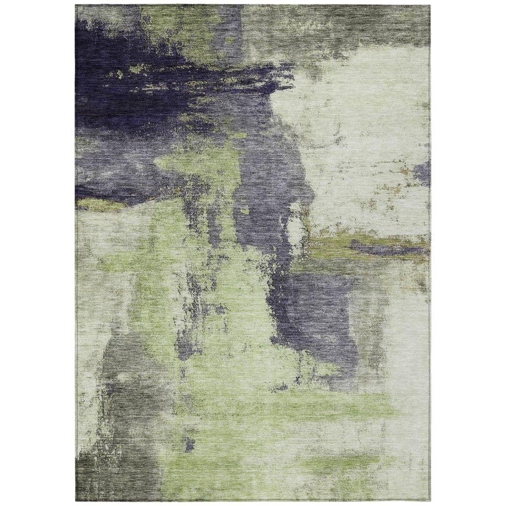 LOOMLAN Rugs Vionna Fern Washable Indoor-Outdoor Rug