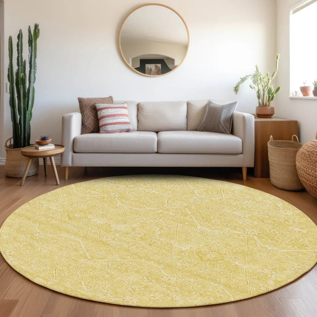 LOOMLAN Rugs Virellia Gold Washable Indoor-Outdoor Rug