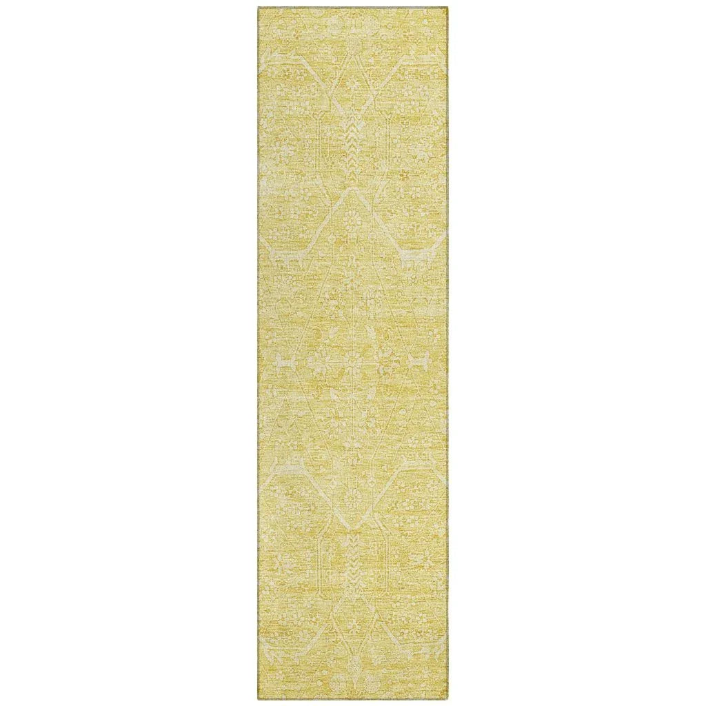 LOOMLAN Rugs Virellia Gold Washable Indoor-Outdoor Rug