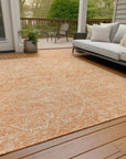 LOOMLAN Rugs Virellia Orange Washable Indoor-Outdoor Rug
