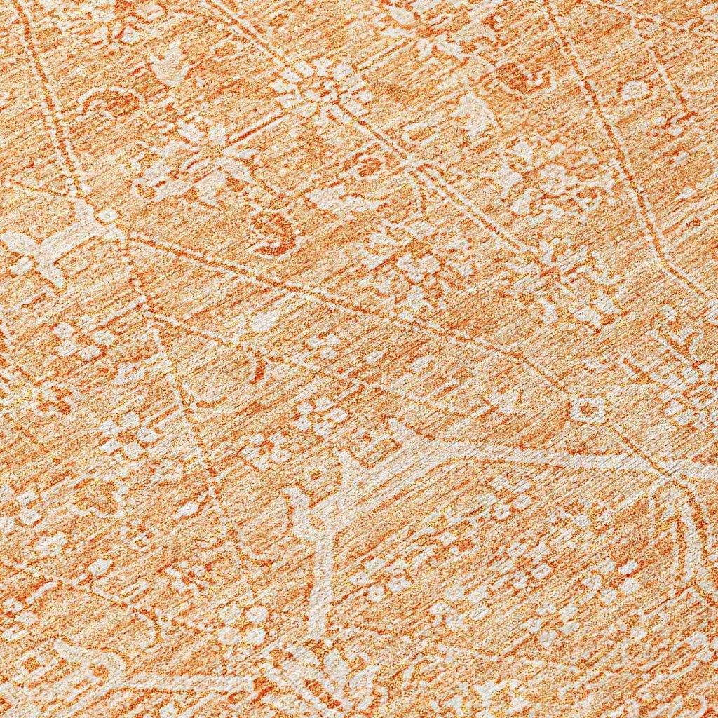 LOOMLAN Rugs Virellia Orange Washable Indoor-Outdoor Rug