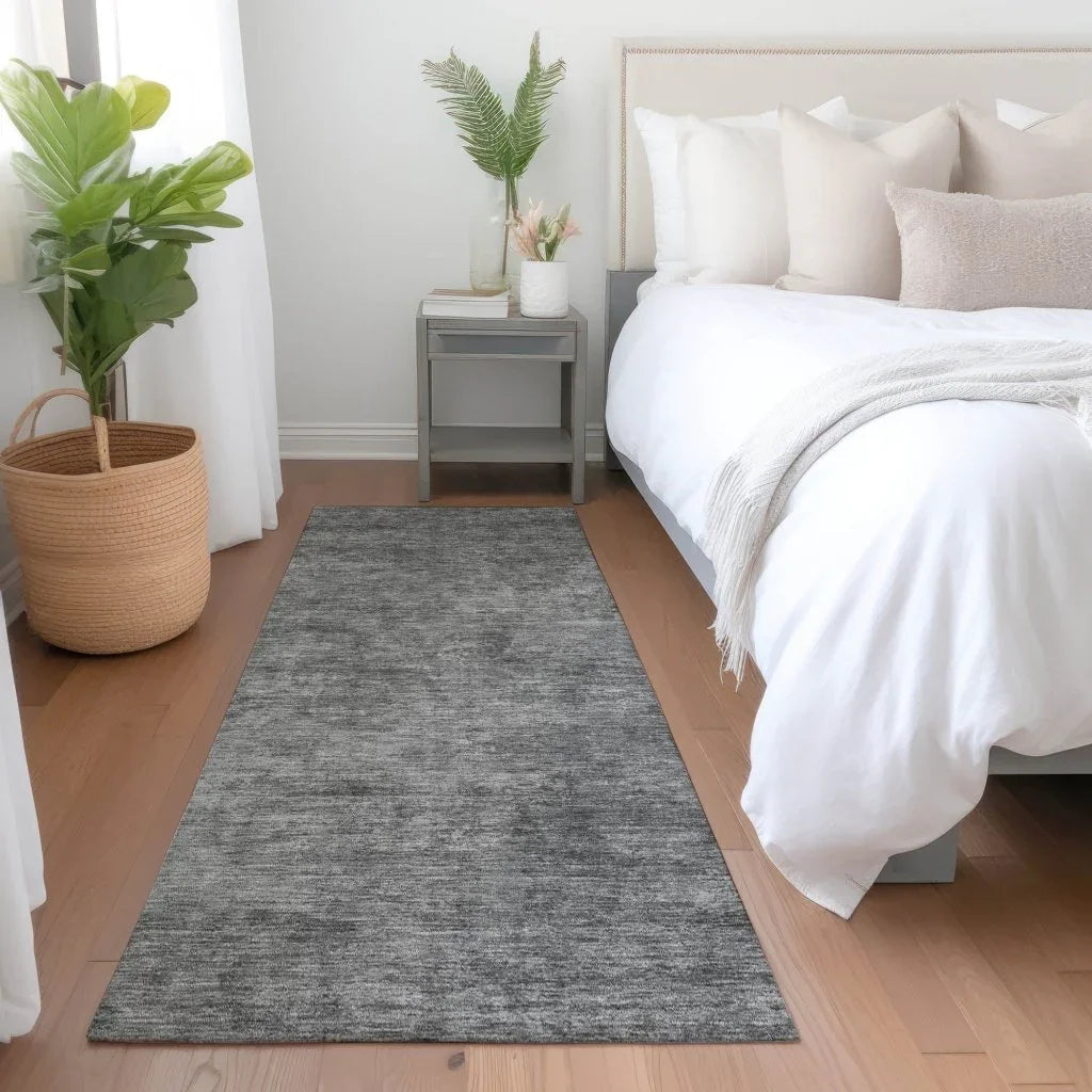LOOMLAN Rugs Virellis Gray Washable Indoor-Outdoor Rug