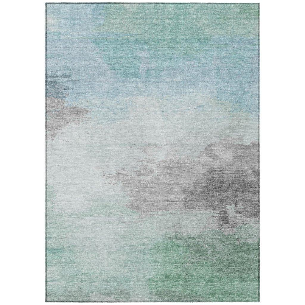 LOOMLAN Rugs Vivara Blue Washable Indoor-Outdoor Rug
