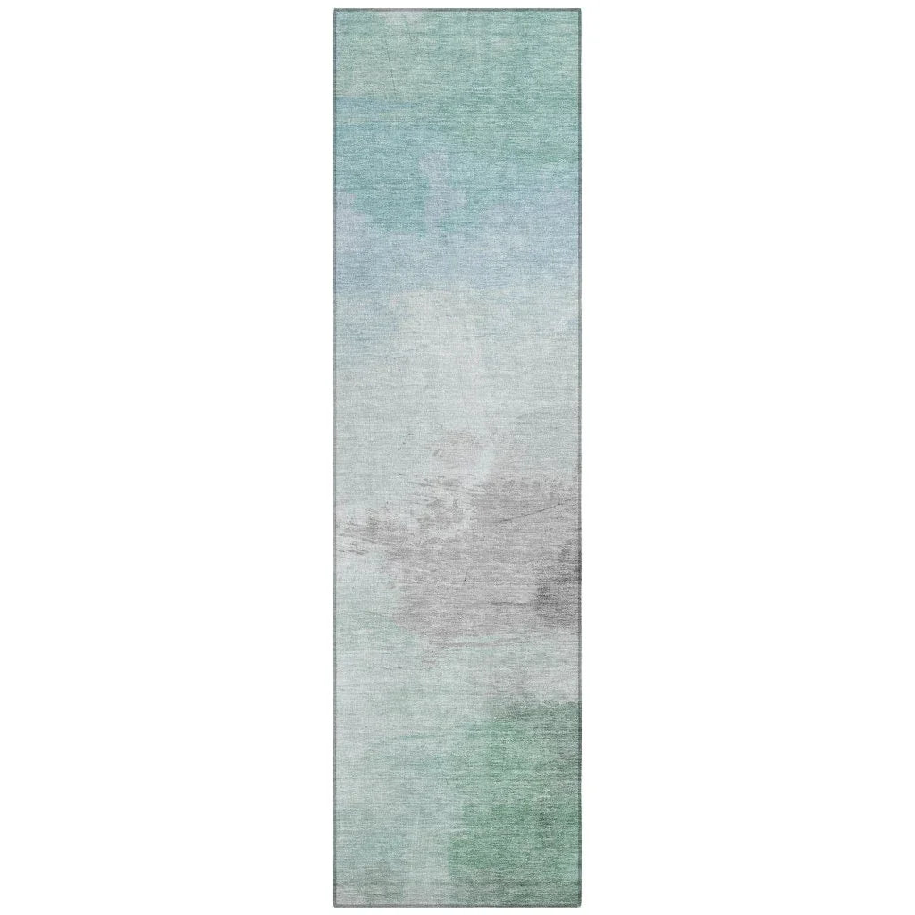 LOOMLAN Rugs Vivara Blue Washable Indoor-Outdoor Rug