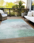 LOOMLAN Rugs Vivara Blue Washable Indoor-Outdoor Rug