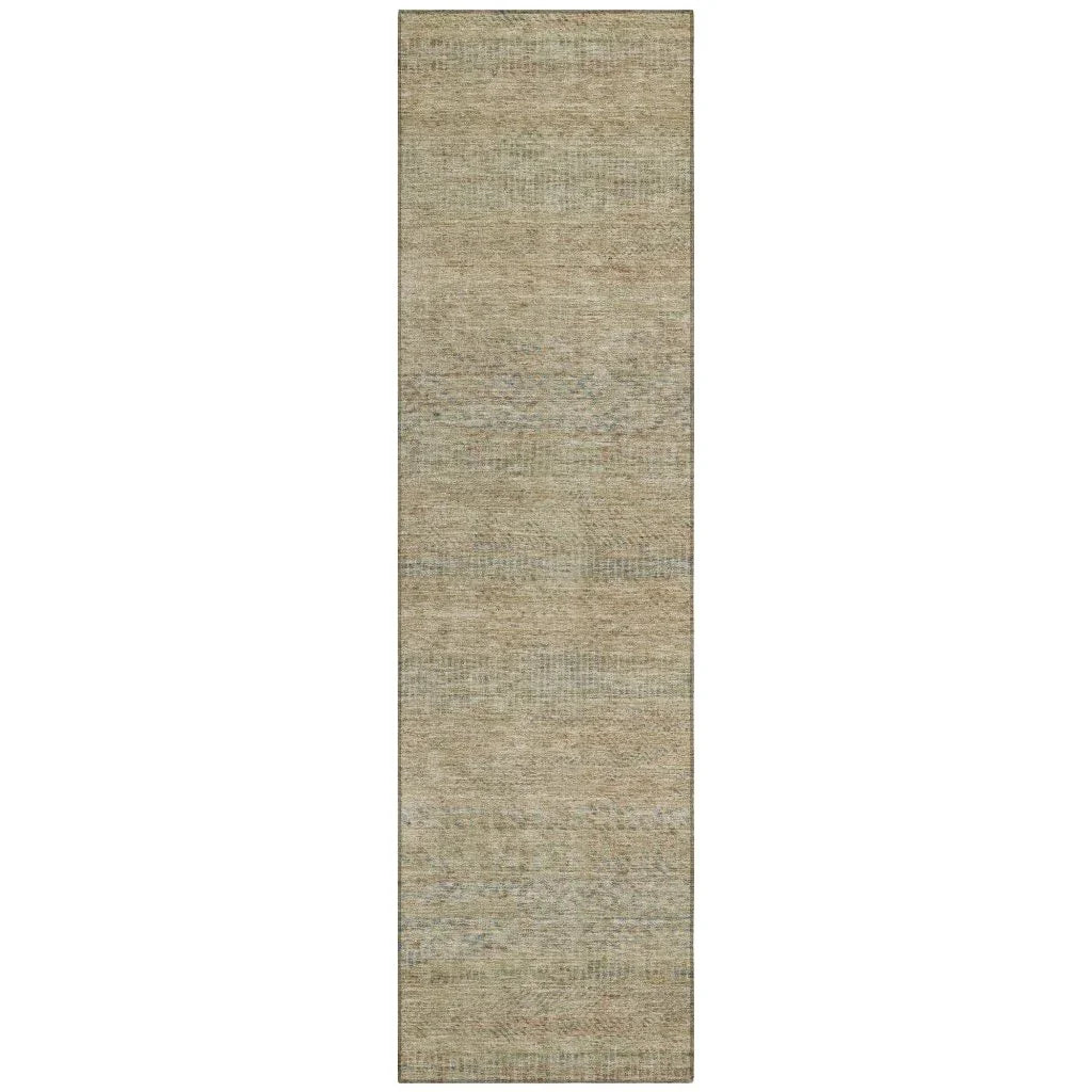 LOOMLAN Rugs Viviennea Brown Washable Indoor-Outdoor Rug