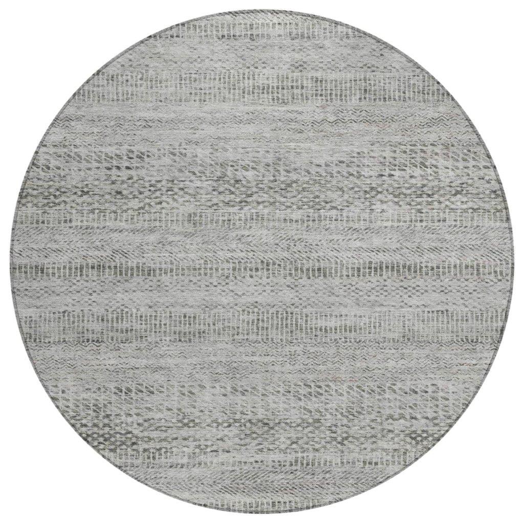 LOOMLAN Rugs Viviennea Gray Washable Indoor-Outdoor Rug