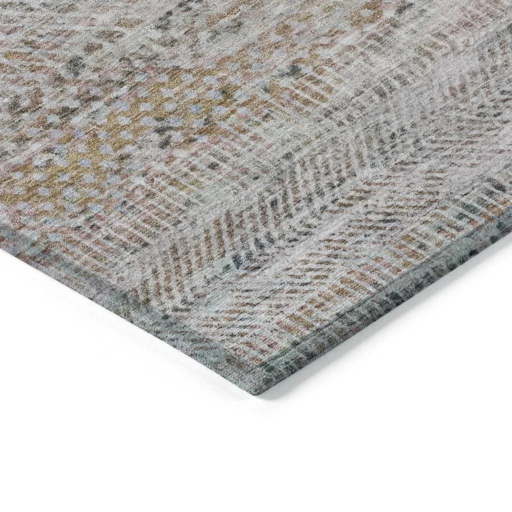 LOOMLAN Rugs Viviennea Ivory Washable Indoor-Outdoor Rug