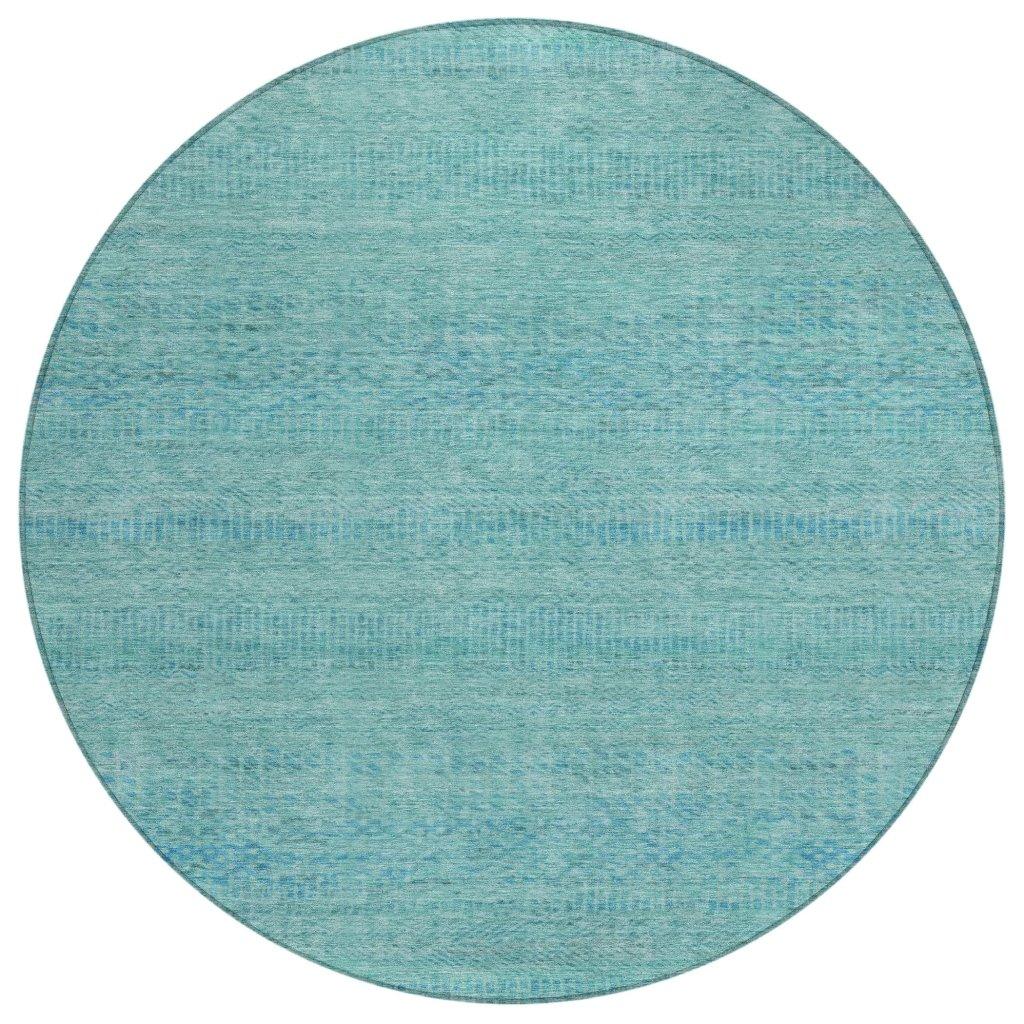 LOOMLAN Rugs Viviennea Teal Washable Indoor-Outdoor Rug
