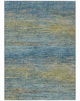 LOOMLAN Rugs Viya Blue Washable Indoor-Outdoor Rug