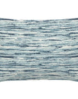 Wave Ripple Indigo Handmade Outdoor Pillow - LOOMLAN - Earnest Collection - Outdoor Pillows