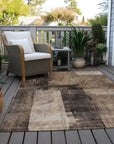 LOOMLAN Rugs Weavira Brown Washable Indoor-Outdoor Rug