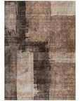 LOOMLAN Rugs Weavira Brown Washable Indoor-Outdoor Rug