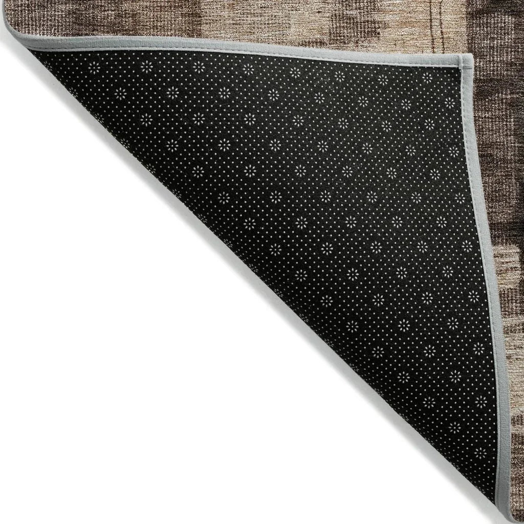 LOOMLAN Rugs Weavira Brown Washable Indoor-Outdoor Rug