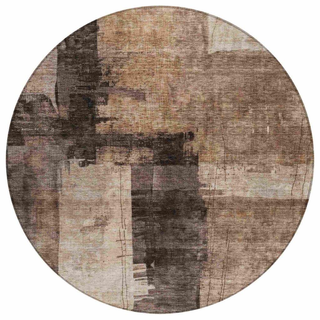 LOOMLAN Rugs Weavira Brown Washable Indoor-Outdoor Rug