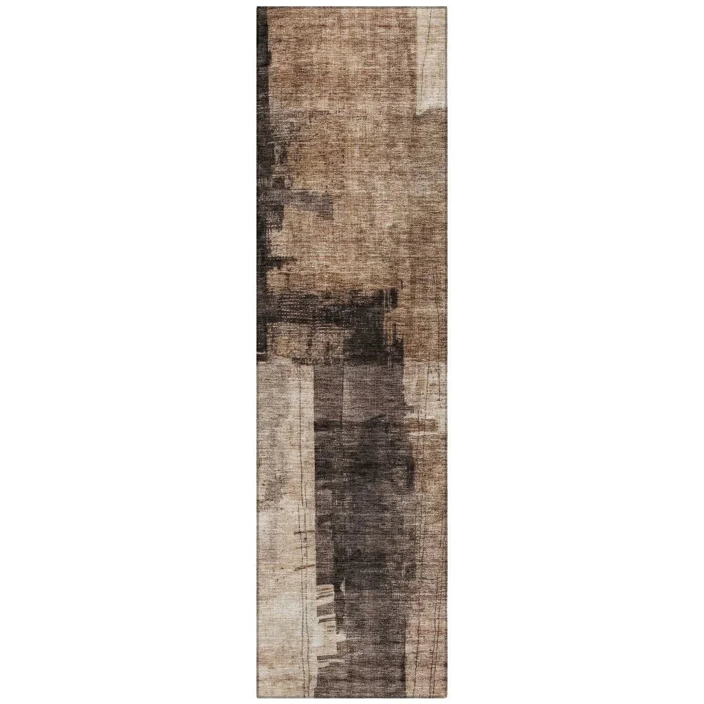 LOOMLAN Rugs Weavira Brown Washable Indoor-Outdoor Rug