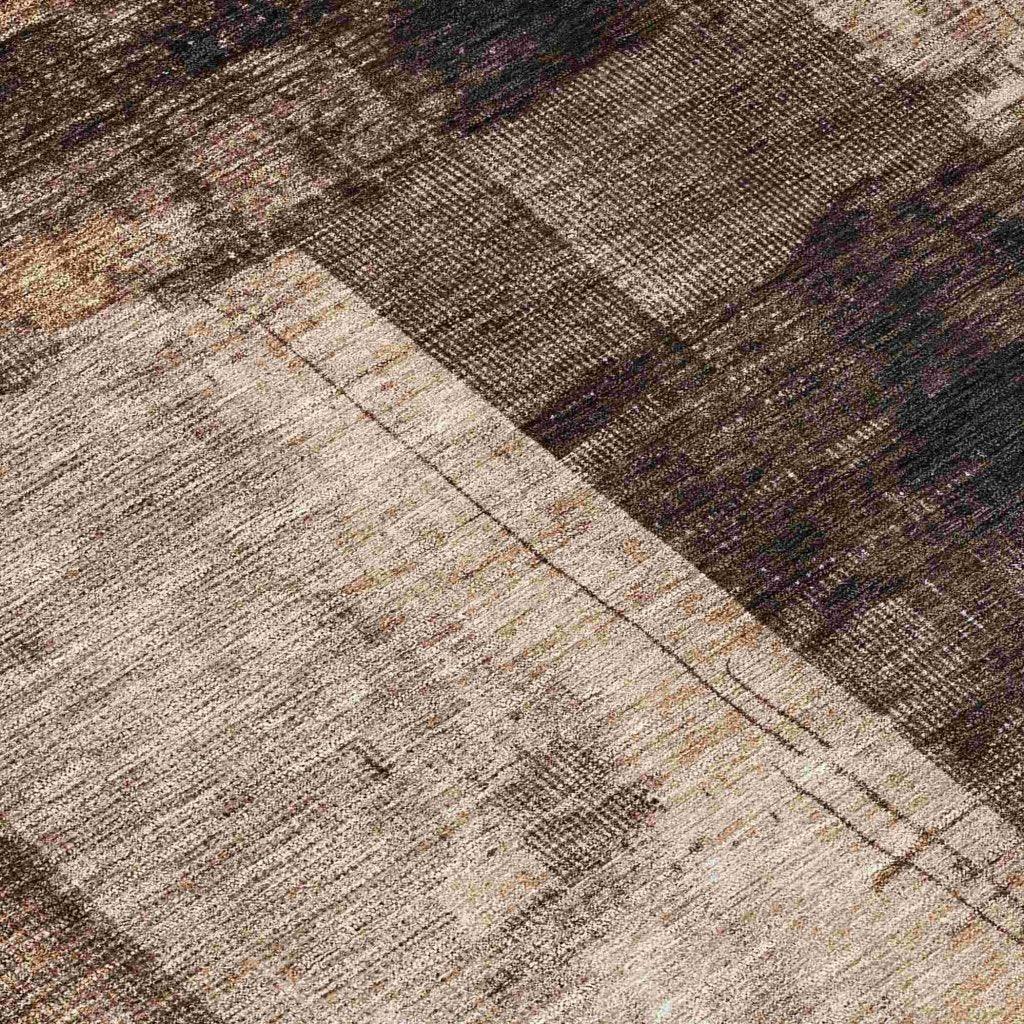 LOOMLAN Rugs Weavira Brown Washable Indoor-Outdoor Rug
