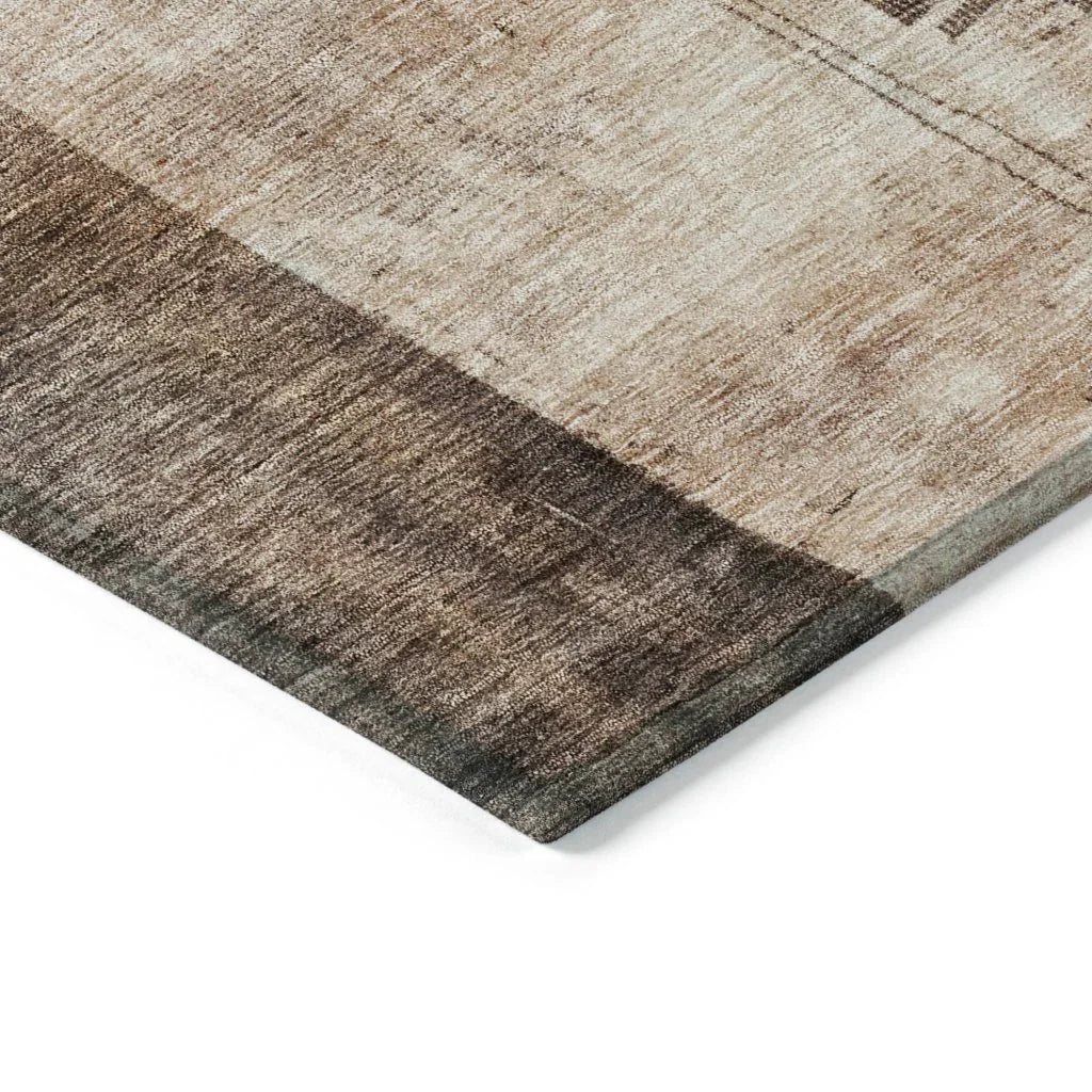 LOOMLAN Rugs Weavira Brown Washable Indoor-Outdoor Rug
