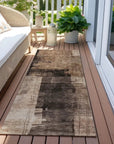 LOOMLAN Rugs Weavira Brown Washable Indoor-Outdoor Rug