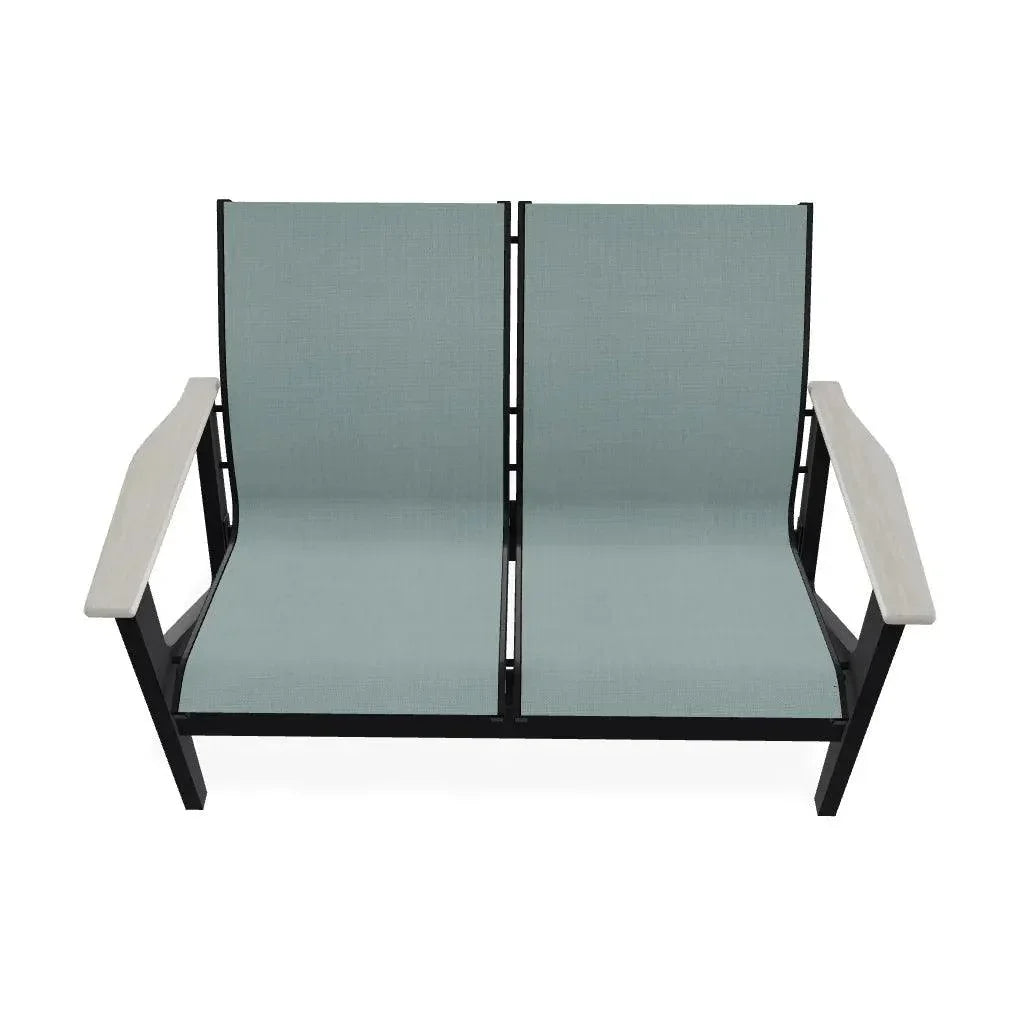 Wexler Chat Height 2 - Seat Loveseat Polymer Arms - LOOMLAN - Telescope - Outdoor Sofas &amp; Loveseats